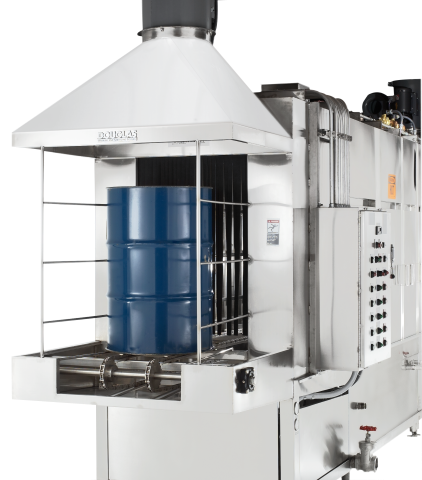 WR-1500-BDW_WEB (Small) Barrel and Drum Tunnel Washer Model Commercial Dishwasher Manufacturer Brand Partner Douglas Washing and Sanitizing Systems Safer Cleaner Faster Industrial Dishwasher Restaurant Dishwasher Food Industry Cleaning Machines