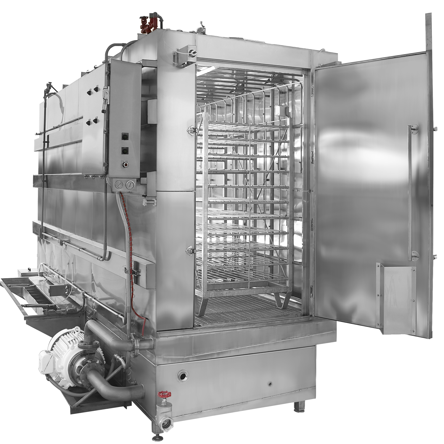 STW-2000 STW-with-Smoke-Rack Model Commercial Dishwasher Manufacturer Brand Partner Douglas Washing and Sanitizing Systems Safer Cleaner Faster Industrial Dishwasher Restaurant Dishwasher Food Industry Cleaning Machines