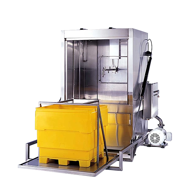 BW-1000-E Bin Washer Designed to wash and sanitize 400-600 lb. vats, dump buggies, and similar large-volume containers, one at a time